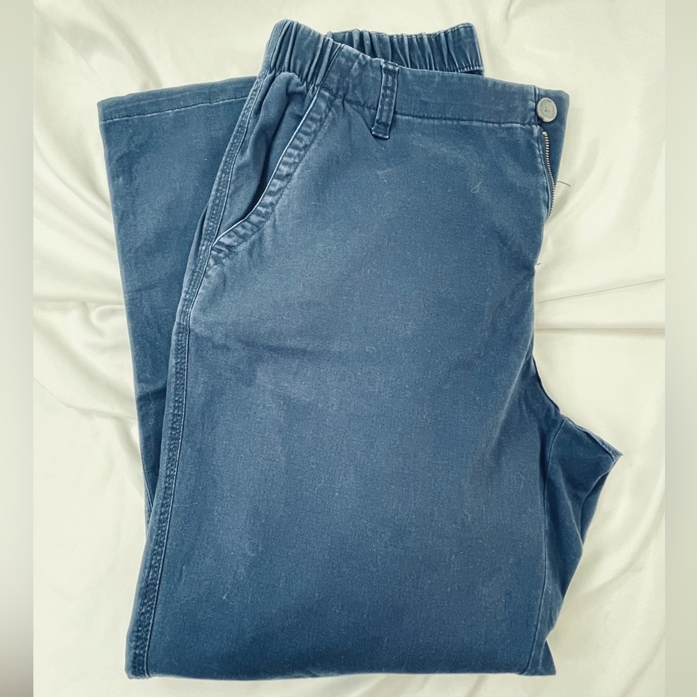 ⭐️Navy Easy Chino Pants, Elastic Waist, Large
